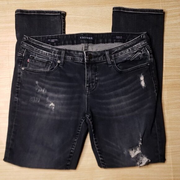 Vigos Womens The Thompson Tomboy Distressed Jeans 27 - Picture 1 of 9